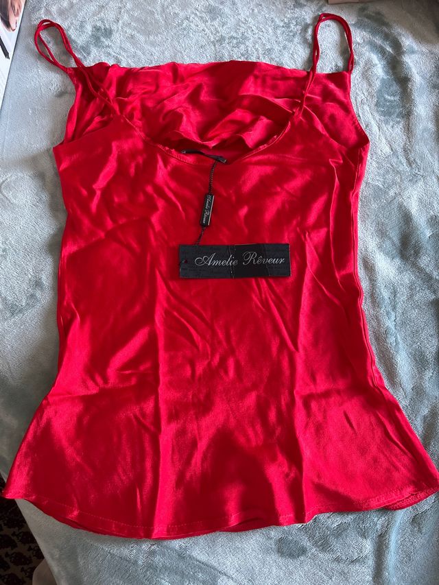 Amelie Rêveur Top Rojo Tirantes