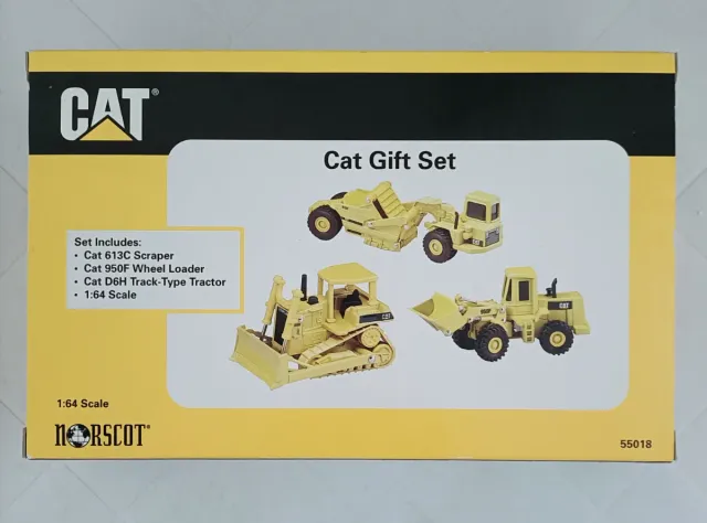 Set 3 Veicoli CAT Die-Cast Scala 1:64
