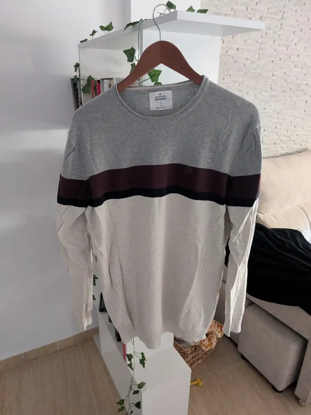 Jersey Springfield Gris y Beige Talla L