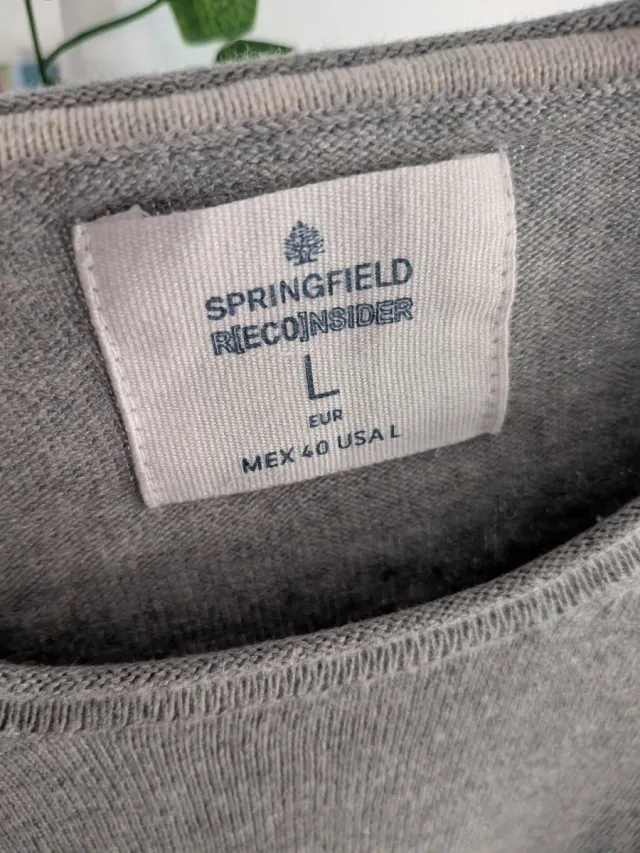 Jersey Springfield Gris y Beige Talla L