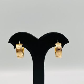 PENDIENTES ARO GRECA 18K