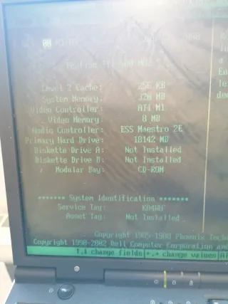 Dell Latitude CPx Pentium III Portátil No funciona