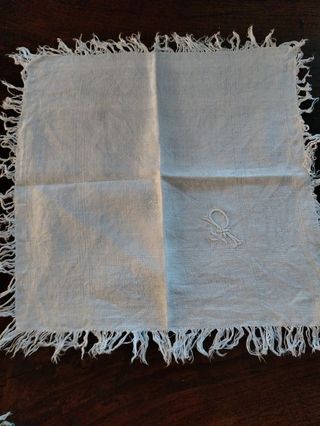 Lotto 6 tovaglioli misto lino con frange