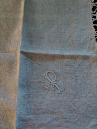 Lotto 6 tovaglioli misto lino con frange