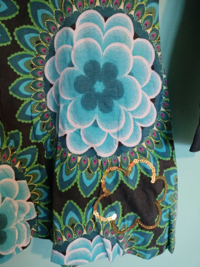 Vestido Desigual niña estampado flores 5/6 años