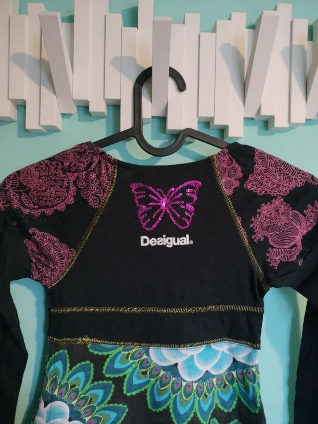 Vestido Desigual niña estampado flores 5/6 años