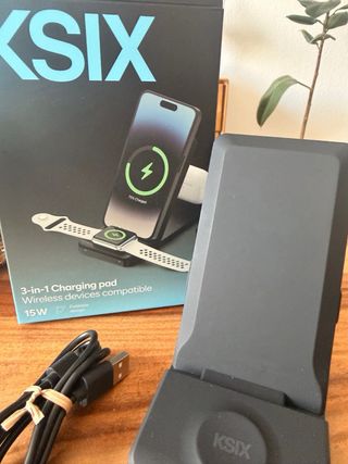 Cargador Inalámbrico Ksix 3 en 1 Nuevo