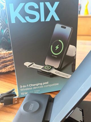 Cargador Inalámbrico Ksix 3 en 1 Nuevo