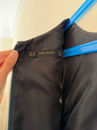 Vestido verde botella Zara Talla XS