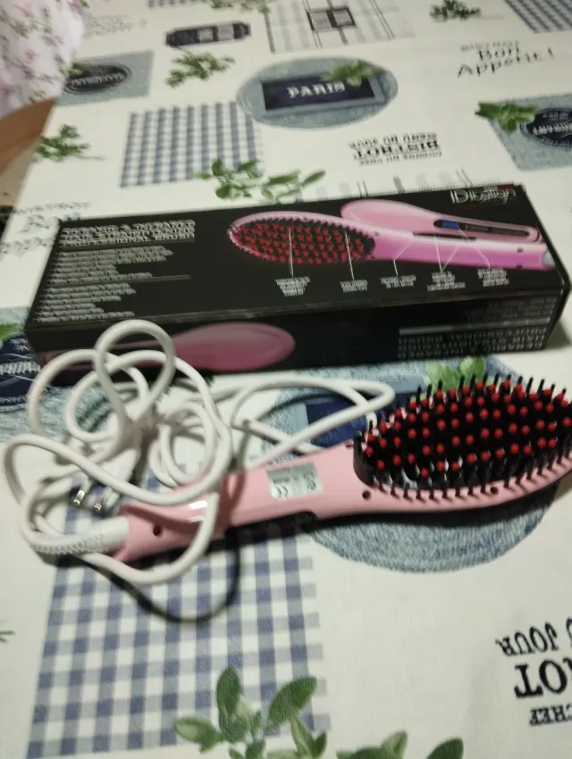 Cepillo Alisador IDesign Rosa y Negro