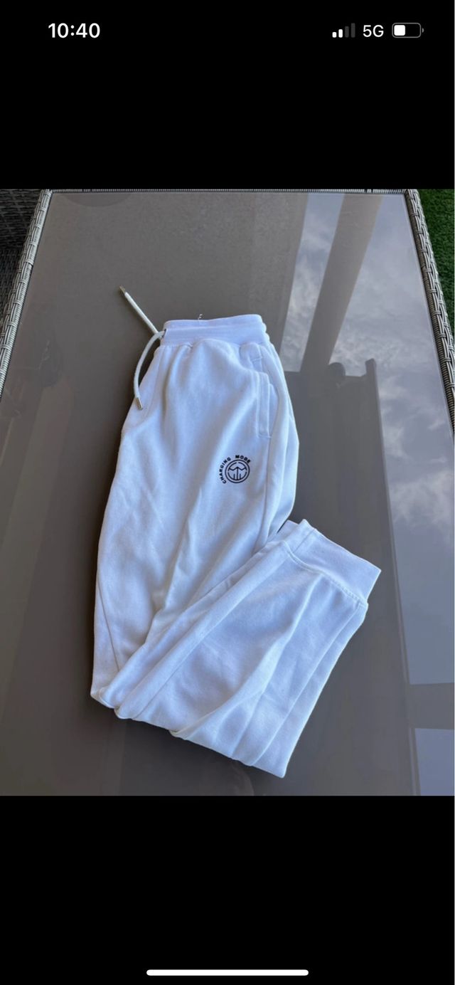 Pantalón de chándal blanco