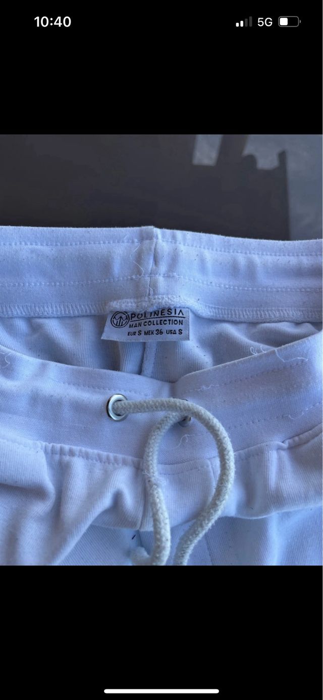 Pantalón de chándal blanco