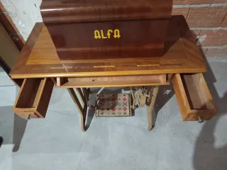Mesa Máquina Coser Alfa Madera