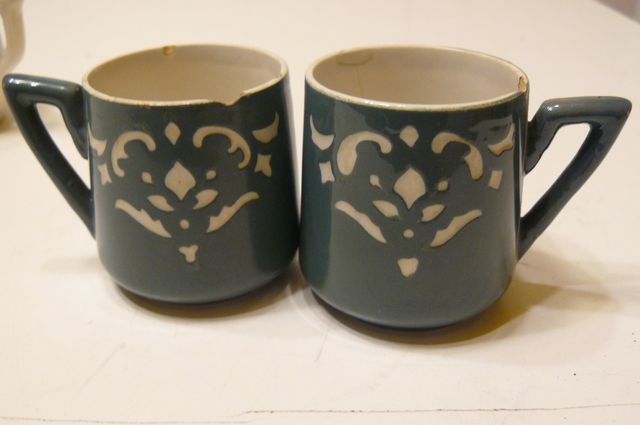 Juego de 12 tazas de café antiguas