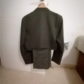 Traje corto campero gris