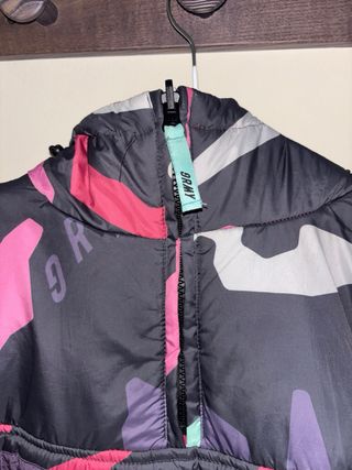 Abrigo Grimey Rosa con Capucha reversible