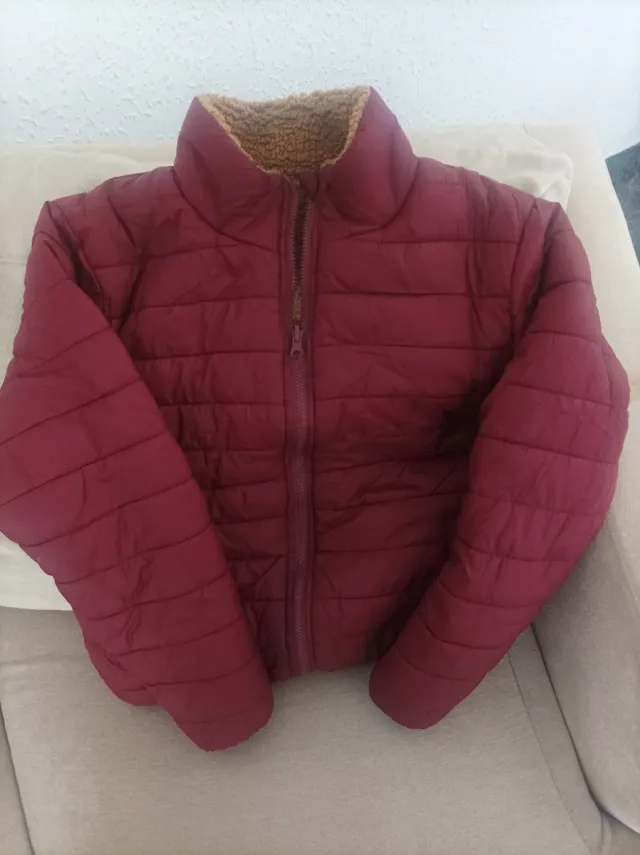 Chaqueta granate acolchada mujer Talla L