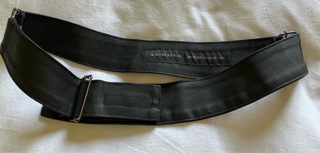 Cinturón Lurdes Bergada negro algodón encerado