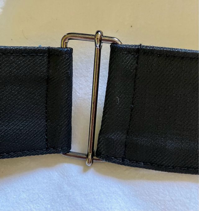 Cinturón Lurdes Bergada negro algodón encerado