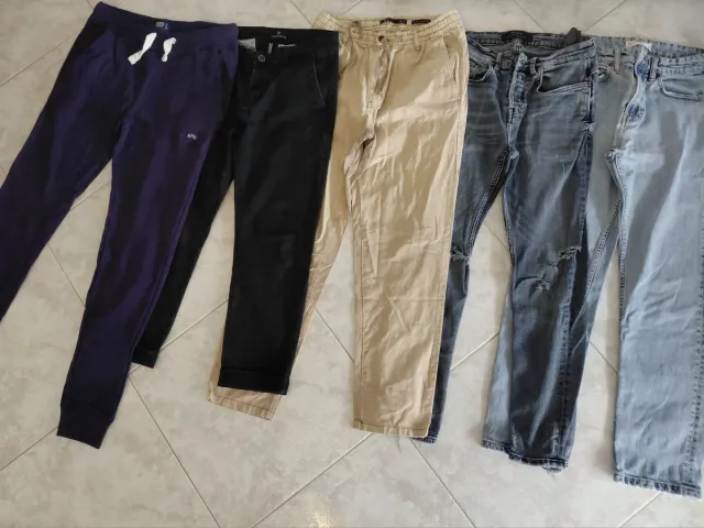 5 pantaloni uomo taglia M