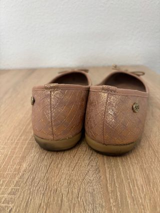 Manoletinas Xti Talla 38 Doradas Rosadas