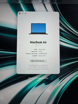 MacBook Air M2 2022 Gris Espacial