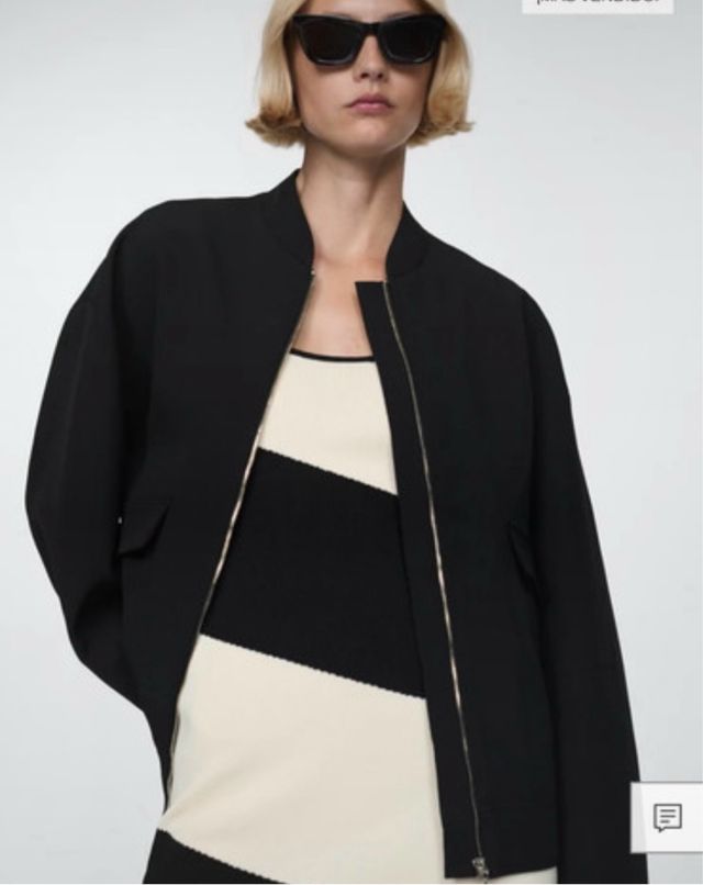 Bomber negra oversize