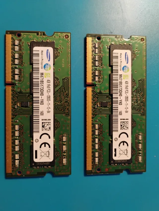 2x 4GB DDR3 PC3L 12800S Módulos RAM Samsung