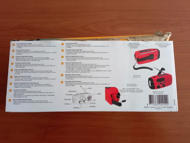 Radio Linterna Solar Emergencia 4000 mAh