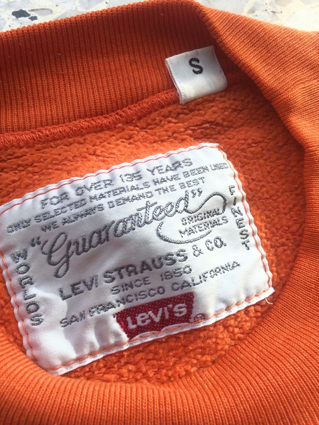 Sudadera Levi's Naranja Cuello Redondo Talla S