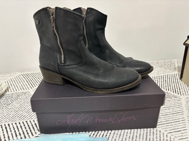 Botín Mustang piel Negro Cremallera