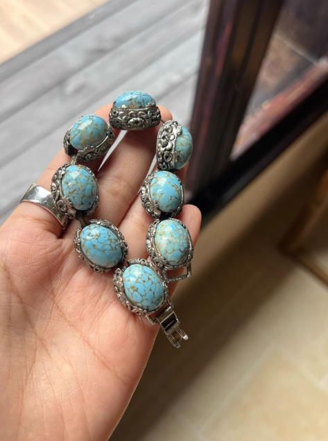Pulsera Rara Plata Turquesa