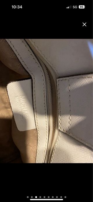 Bolso Michael Kors blanco y dorado