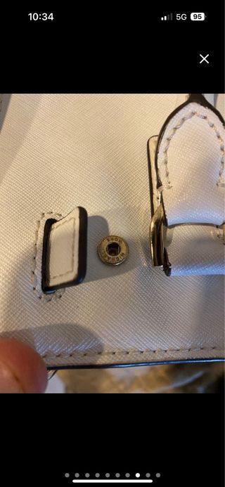 Bolso Michael Kors blanco y dorado