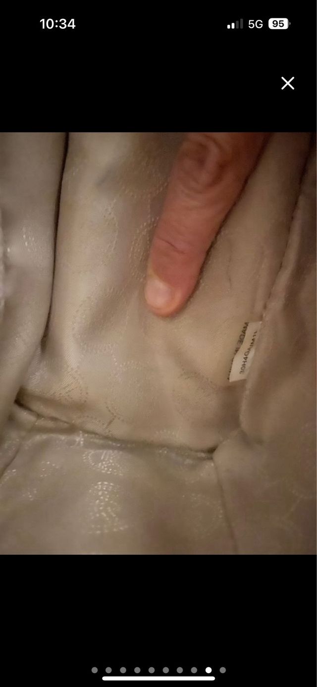 Bolso Michael Kors blanco y dorado