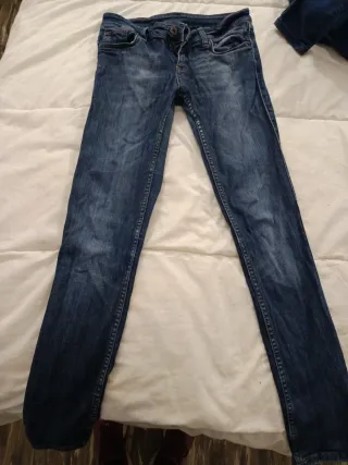 Vaqueros mujer azules