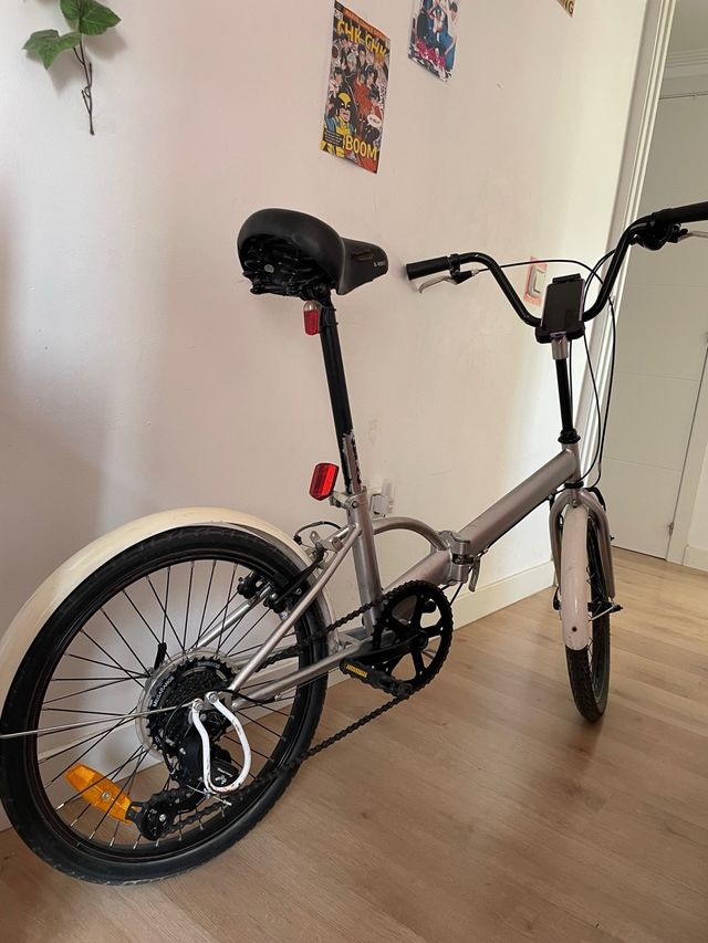 Bicicleta Plegable Plata