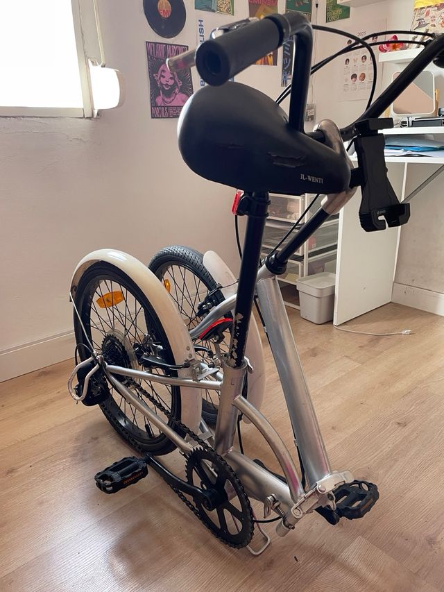 Bicicleta Plegable Plata