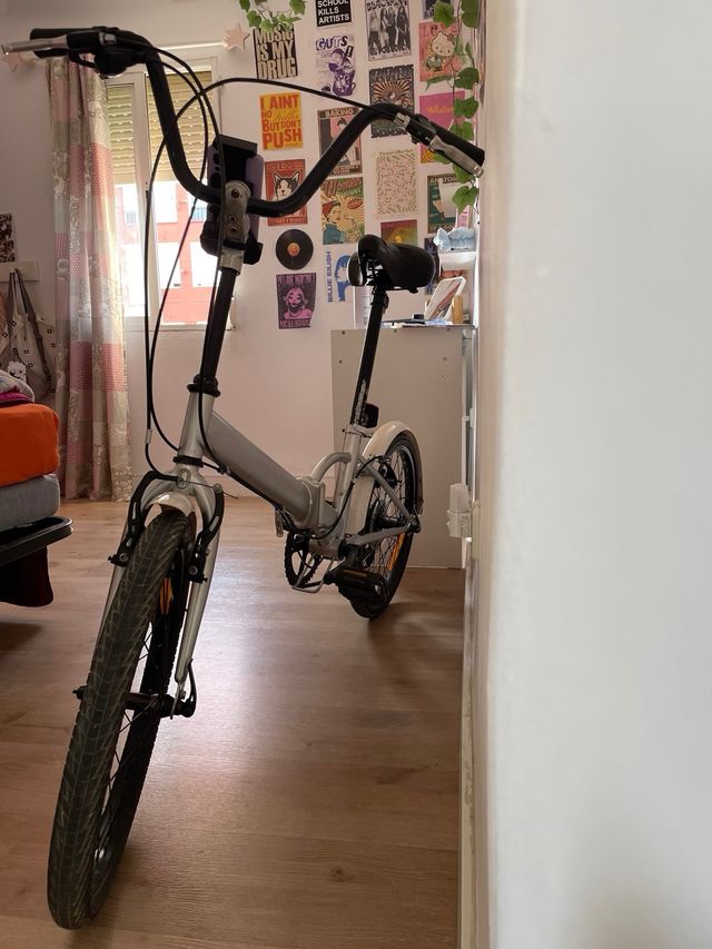 Bicicleta Plegable Plata