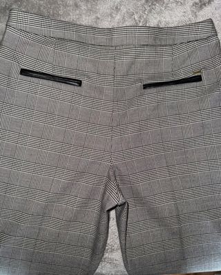Pantalón vestir cuadros gris