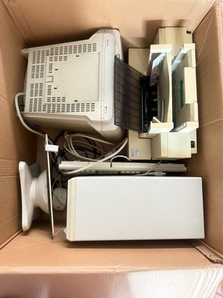 Kit Ordenador Antiguo Beige/Blanco