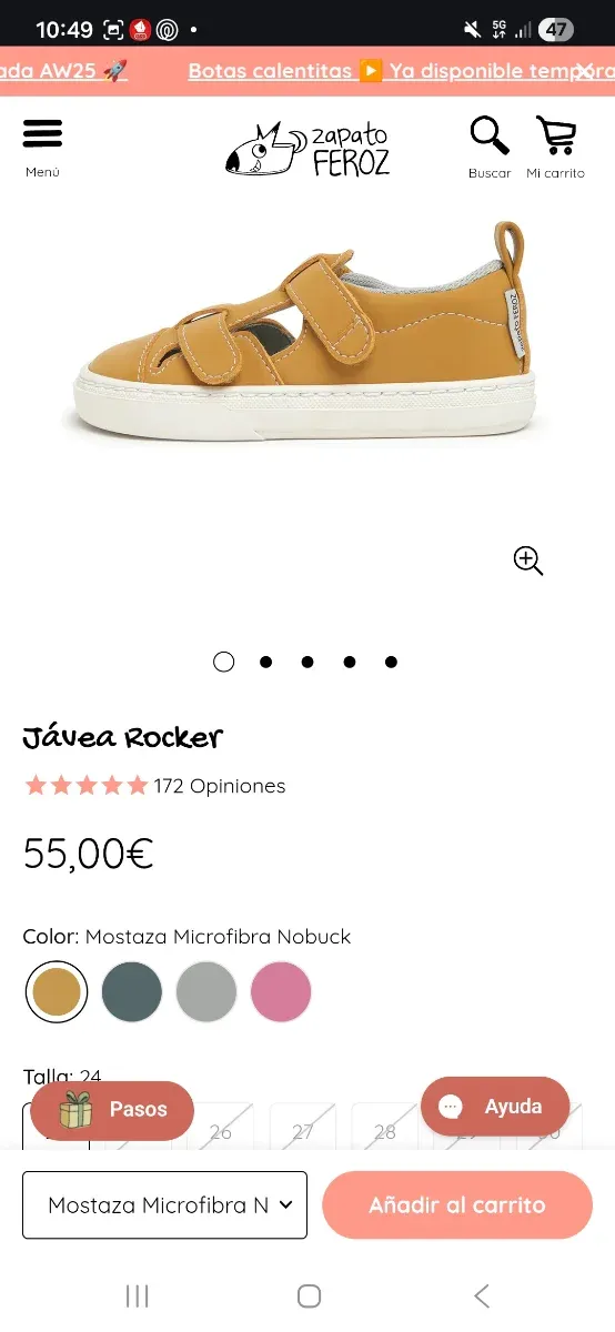Sandalias Zapato Feroz Javea Rocker Talla 29