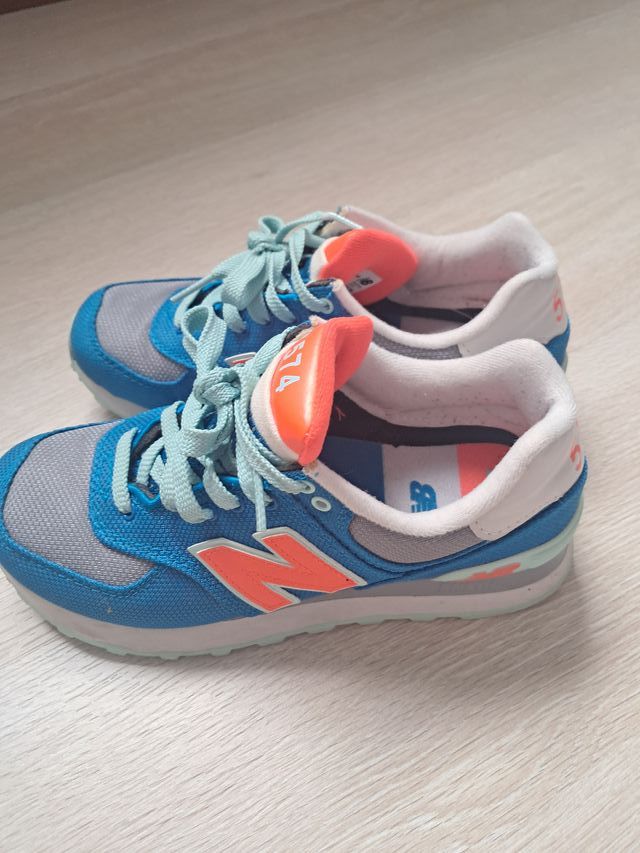 New Balance 574 Playeras Azul Naranja