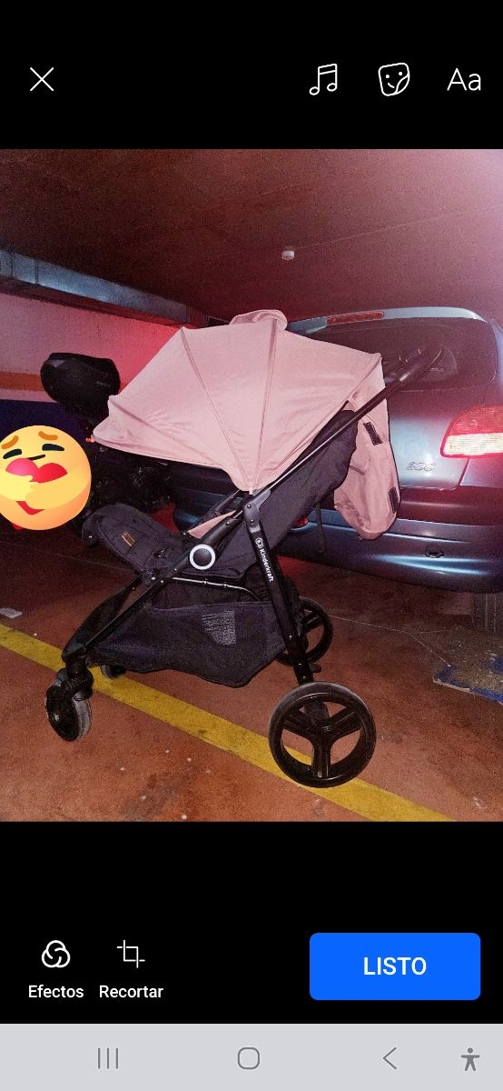 Silla de paseo bebé rosa