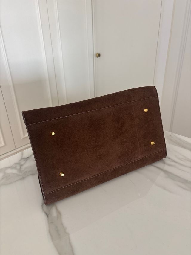 Bolso Piel Vegana Marrón 38x27x22cm