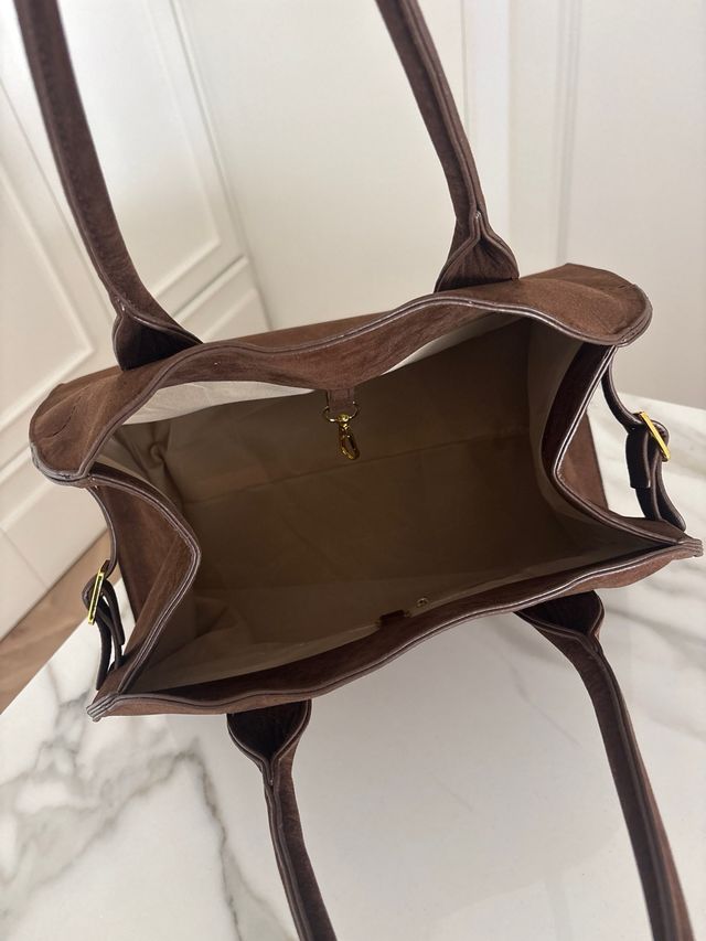 Bolso Piel Vegana Marrón 38x27x22cm