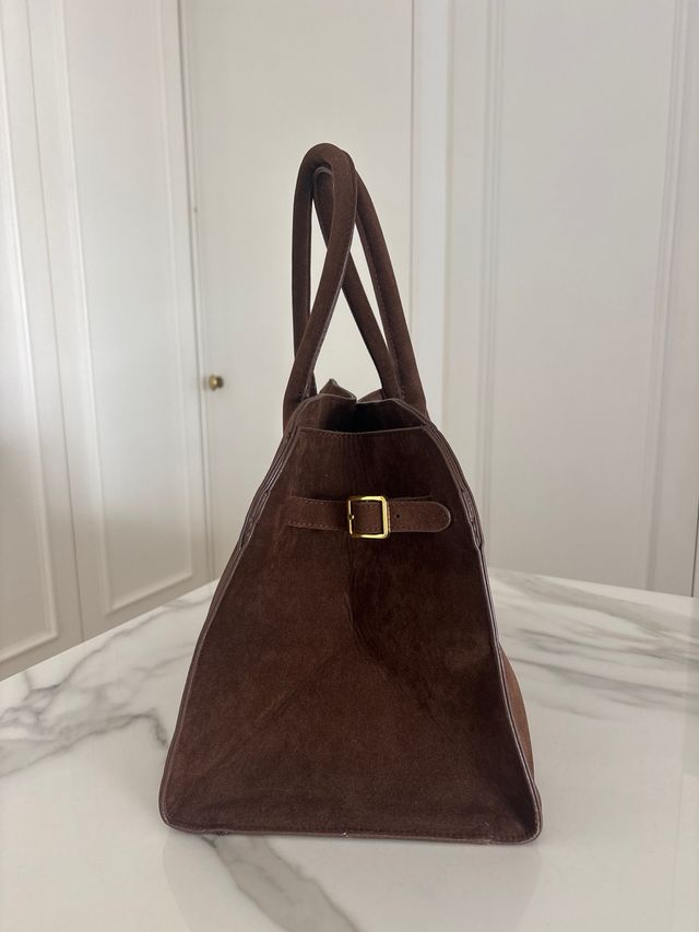 Bolso Piel Vegana Marrón 38x27x22cm