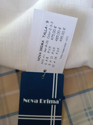 Traje comunión Nova Drima