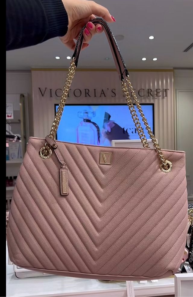 Bolso Victoria's Secret Rosa Grande Acolchado
