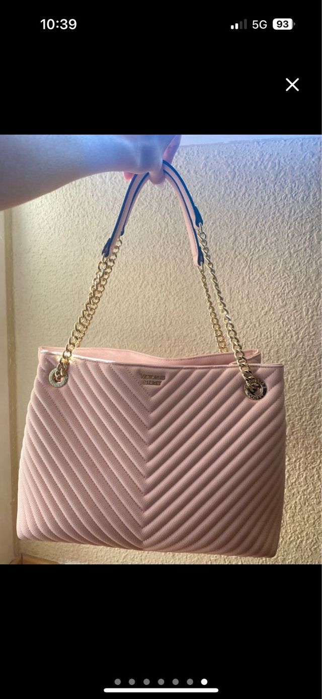 Bolso Victoria's Secret Rosa Grande Acolchado